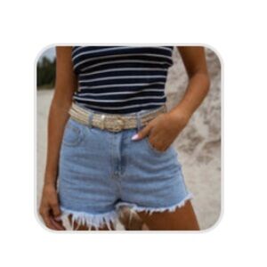 High Rise cut off denim shorts